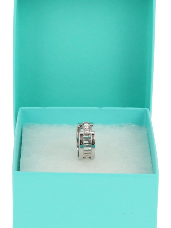 Tiffany & Co. Jewelry - Tiffany Atlas Ring in White Gold + Diamonds. Circa 2010